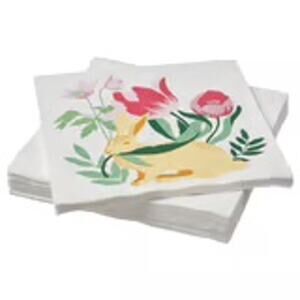 Elevate Everyday and Easter Tables with IKEA TJÄRLEK Patterned Paper Napkins